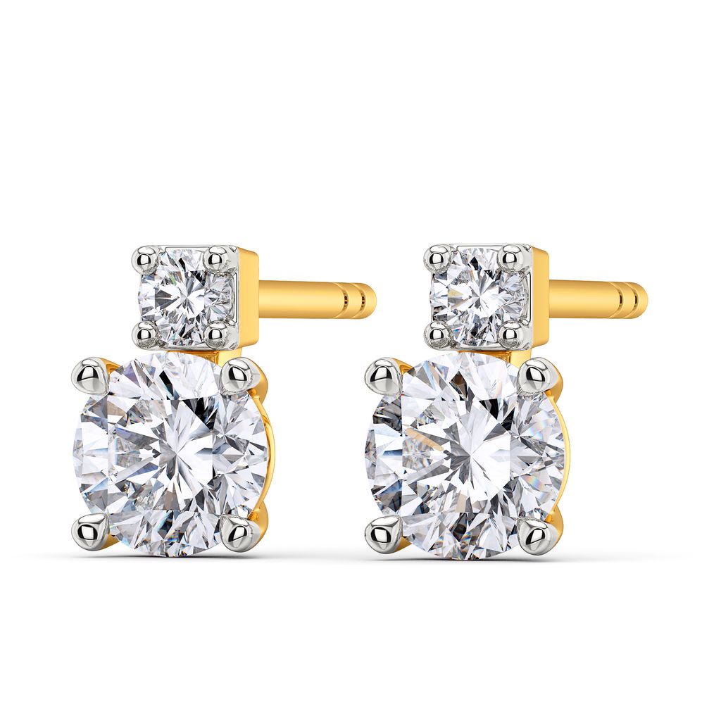 Scope to Square Diamond Earrings