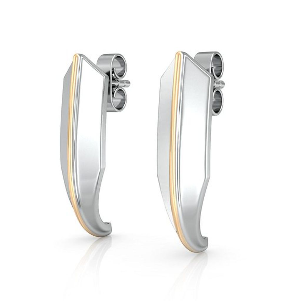 Knife edge Gold Earrings