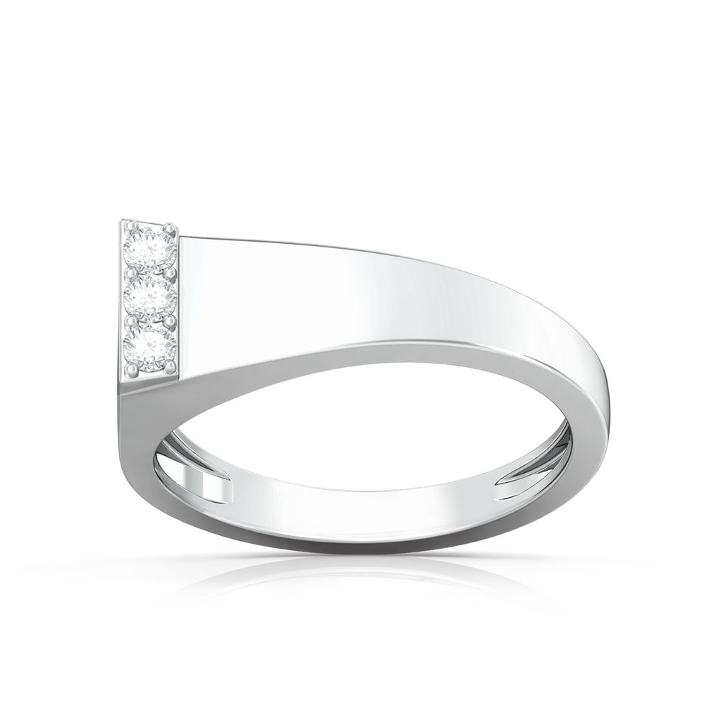 Tubular flarese Diamond Rings alternate view 3