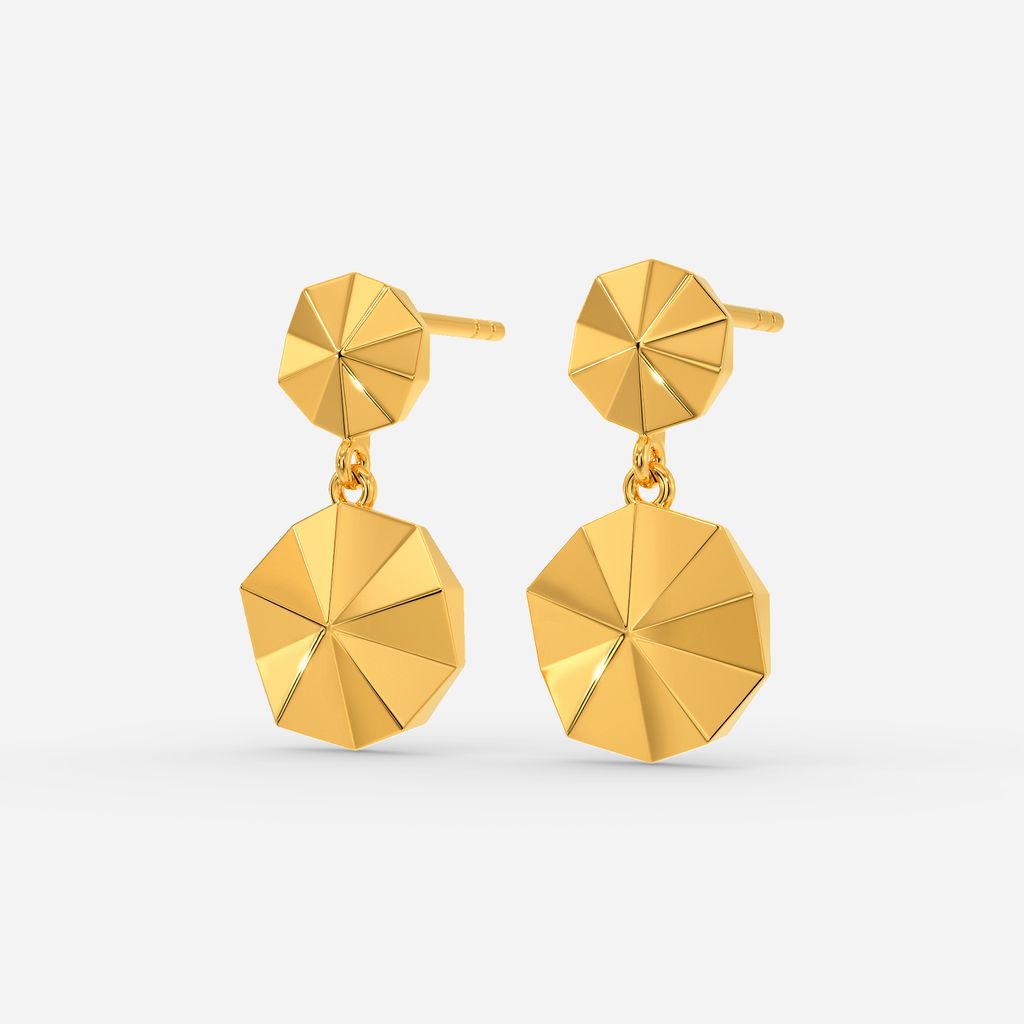 Eco Edge Gold Earrings