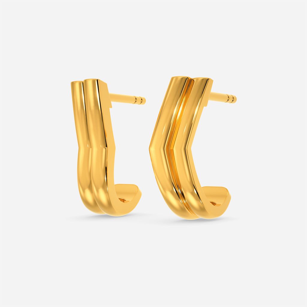 Green Conscious Gold Earrings
