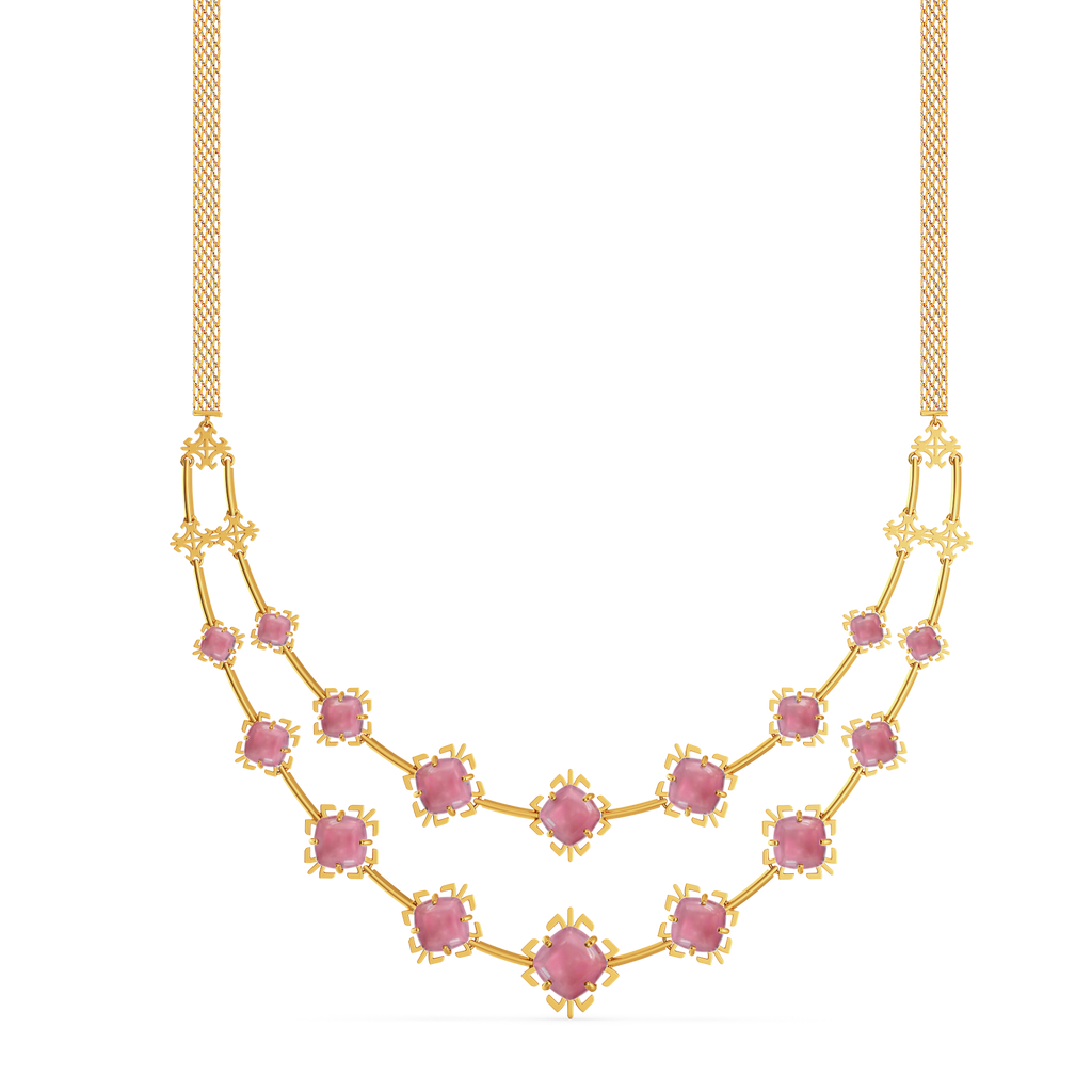 Blush Radiance Gemstone Necklaces
