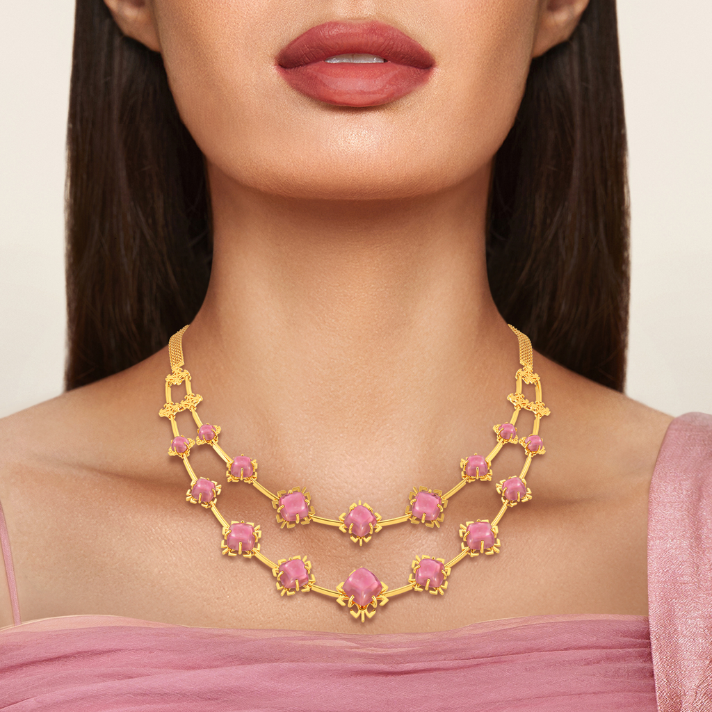 Blush Radiance Gemstone Necklaces