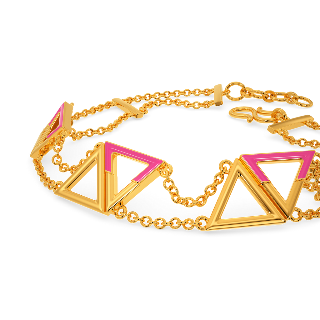 Pink Perfection Gold Bracelets