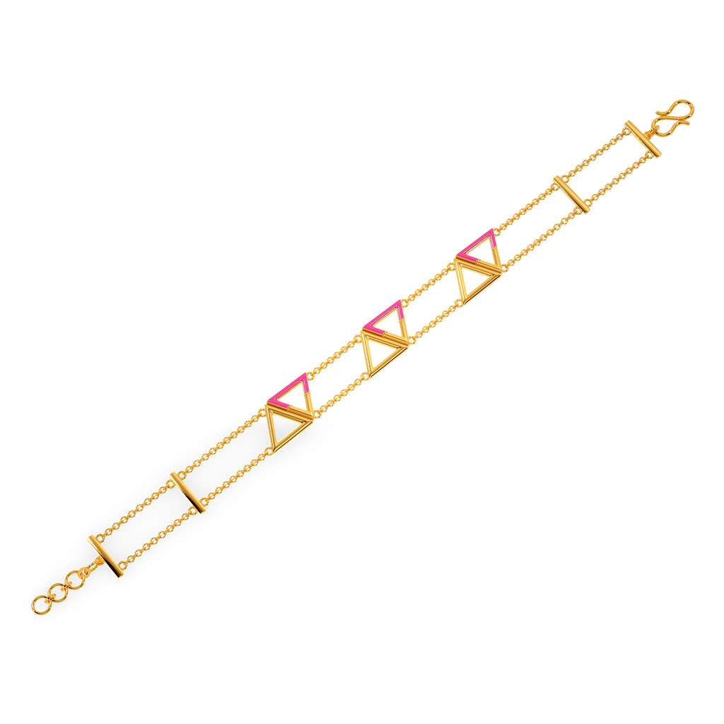 Pink Perfection Gold Bracelets