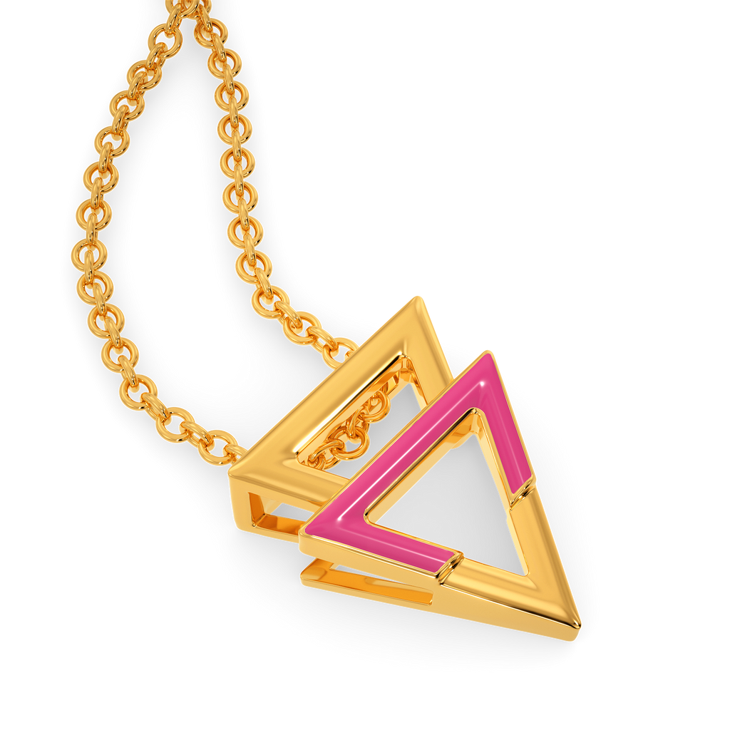 Pink Perfection Gold Pendants