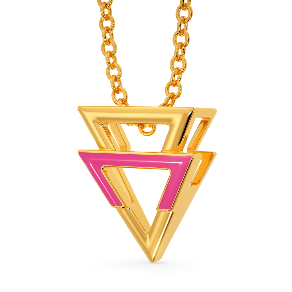 Pink Perfection Gold Pendants
