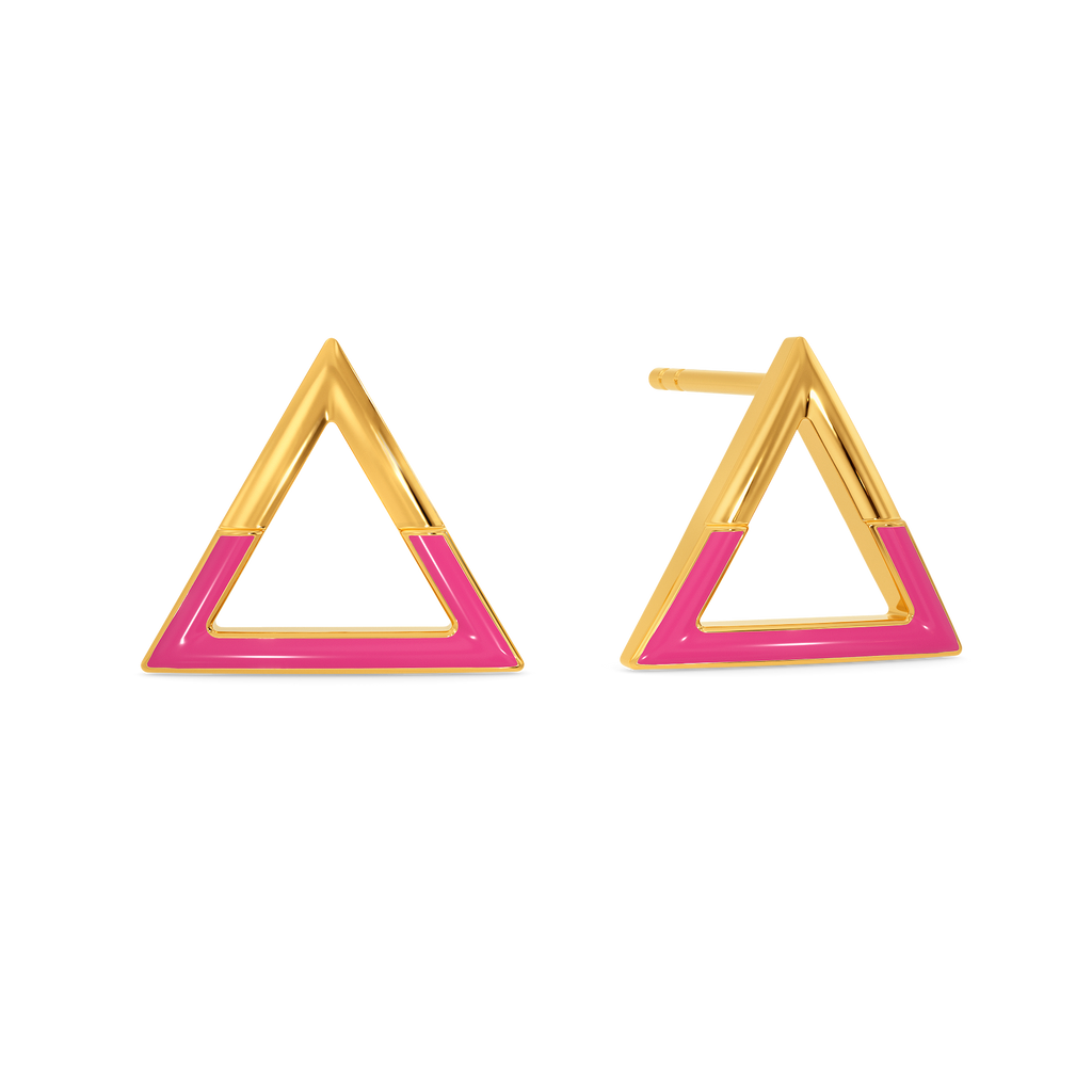 Pink Perfection Gold Earrings