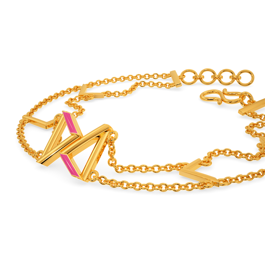 Blush Twist Gold Bracelets