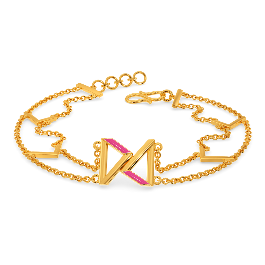 Blush Twist Gold Bracelets
