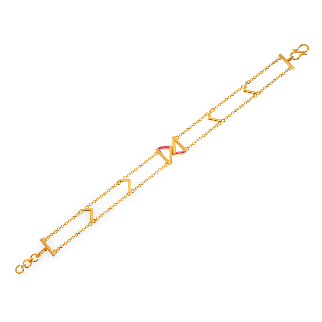 Blush Twist Gold Bracelets