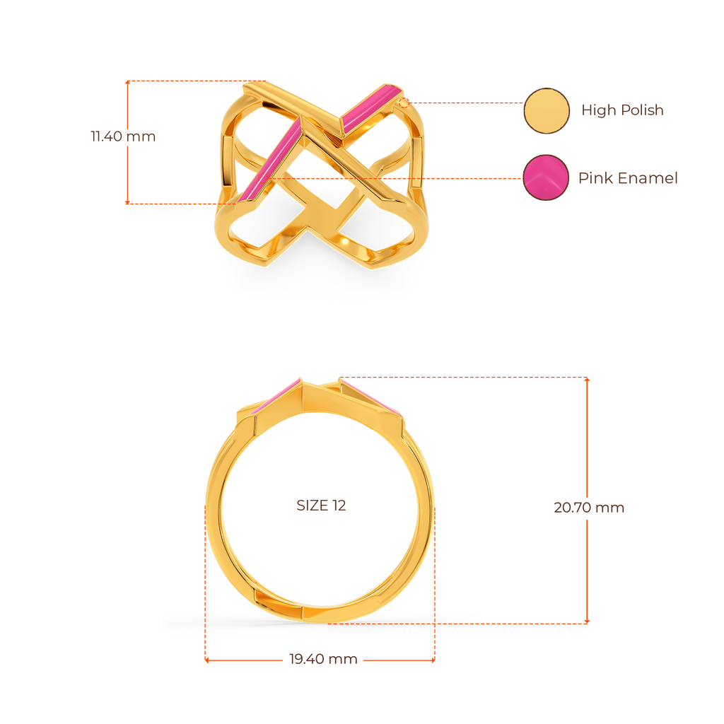 Blush Twist Gold Rings image