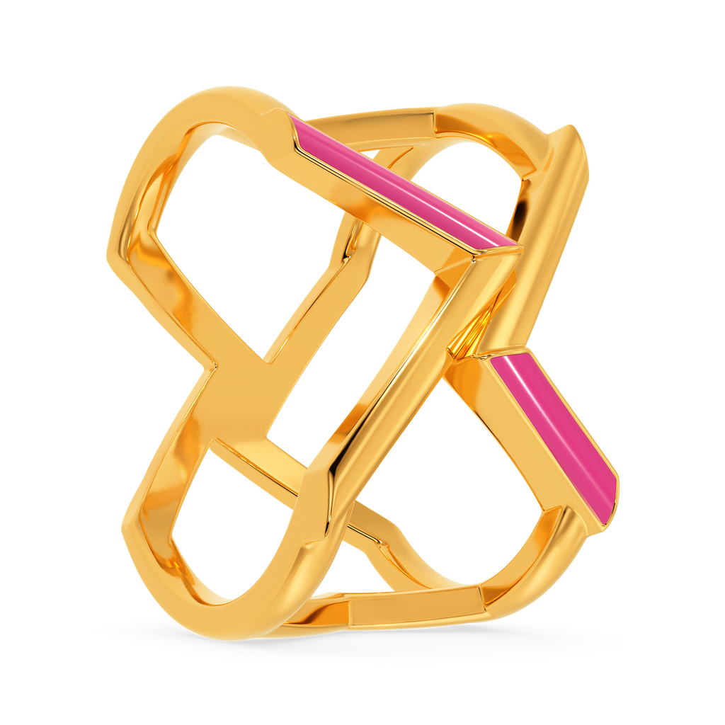 Blush Twist Gold Rings image