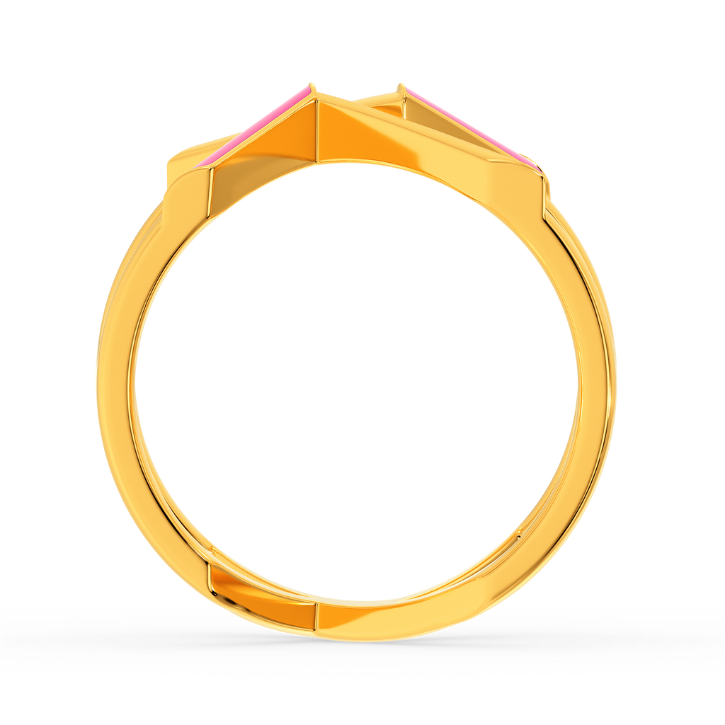 Blush Twist Gold Rings image
