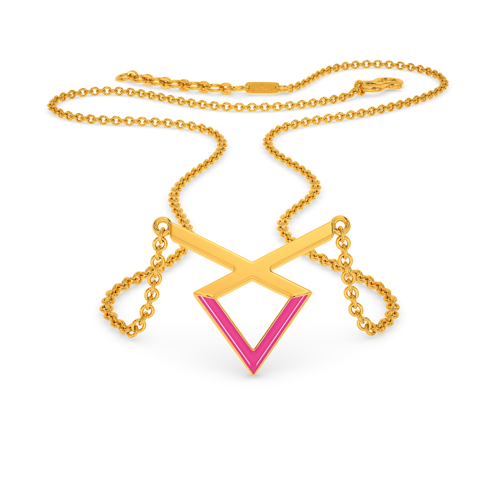 Blush Twist Gold Necklaces