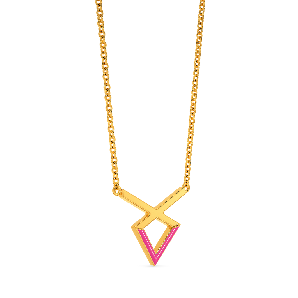 Blush Twist Gold Necklaces