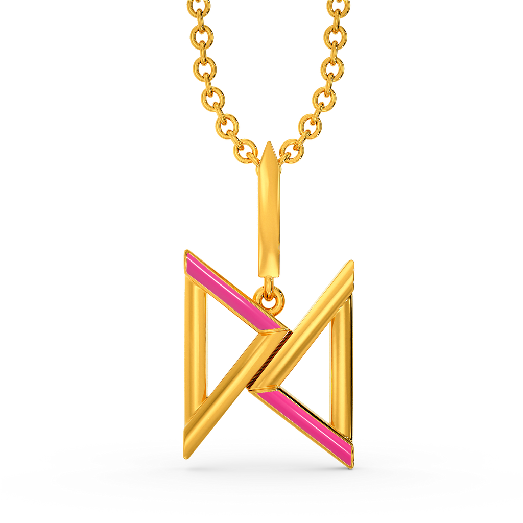 Blush Twist Gold Pendants