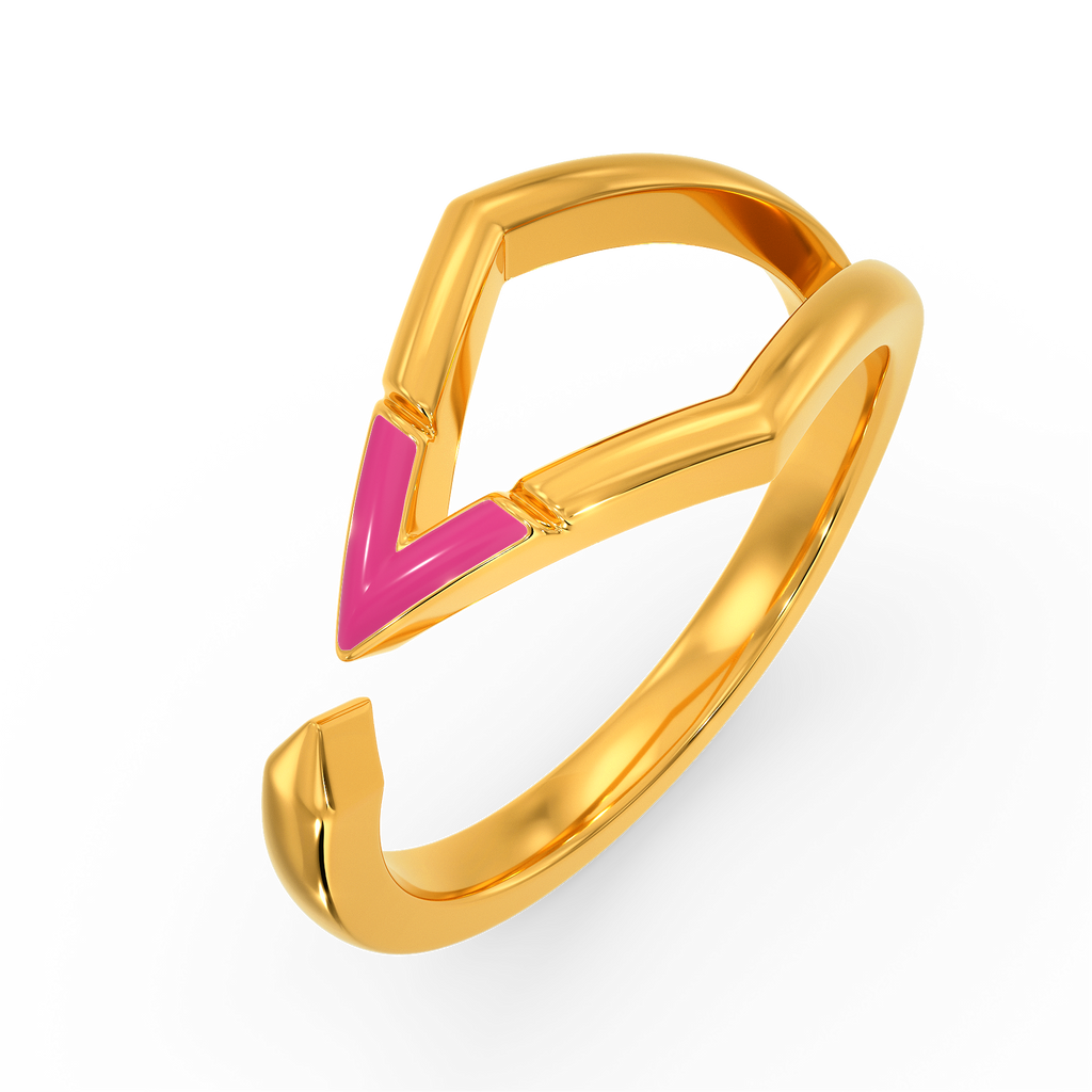 Fuchsia Fun Gold Rings