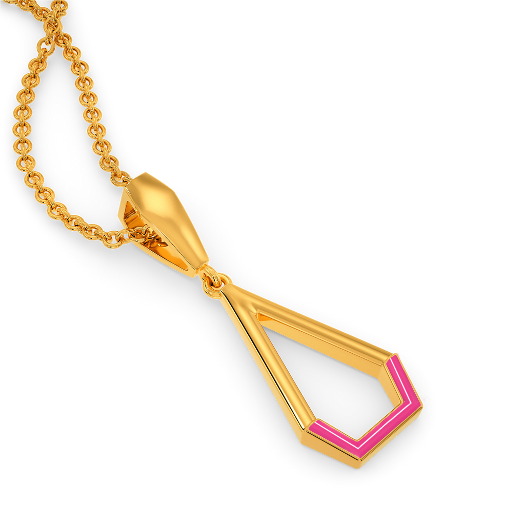 Fuchsia Fun Gold Pendants