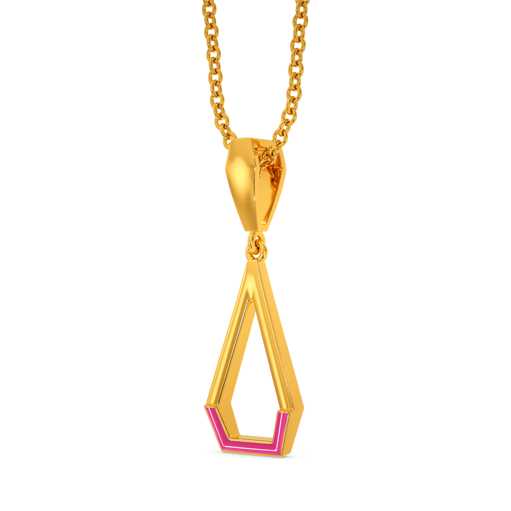 Fuchsia Fun Gold Pendants