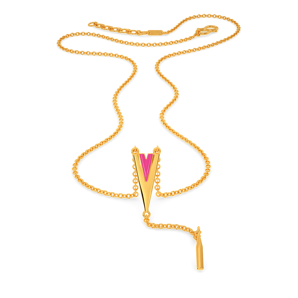 Pink Rhapsodies Gold Necklaces