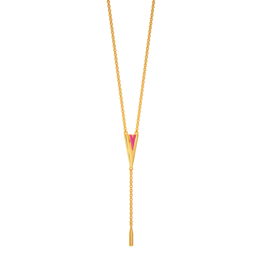 Pink Rhapsodies Gold Necklaces