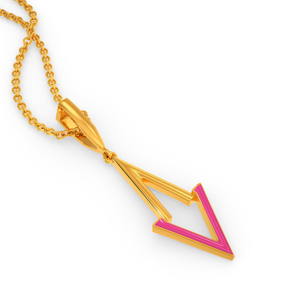Pink Rhapsodies Gold Pendants