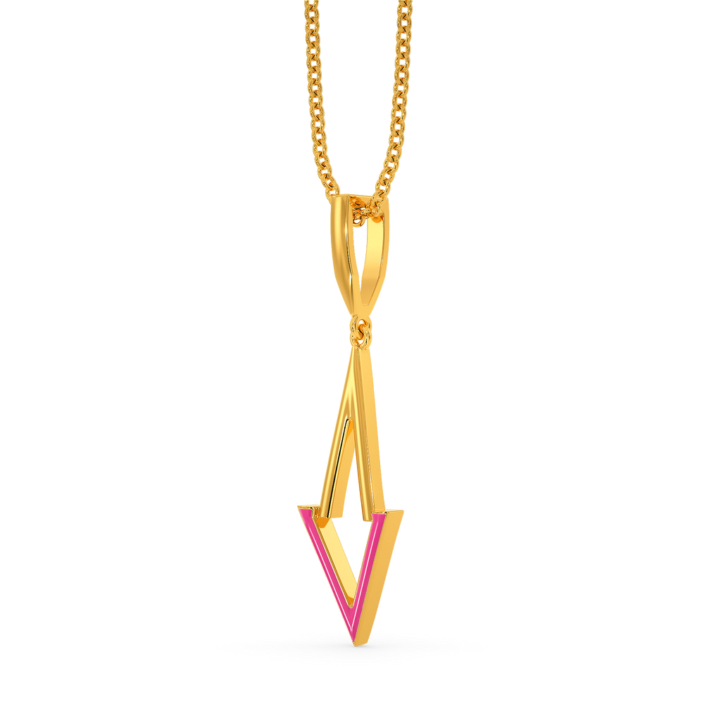 Pink Rhapsodies Gold Pendants