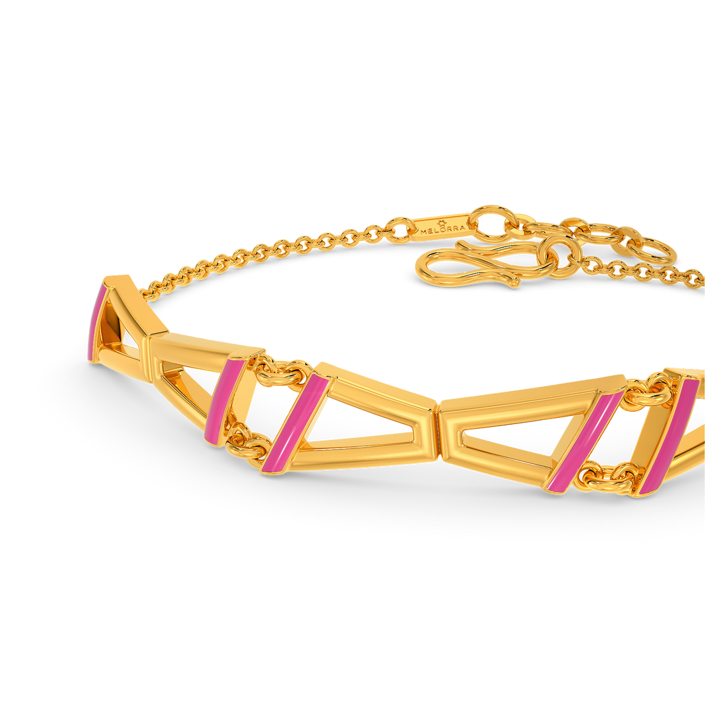 Pink Domination Gold Bracelets