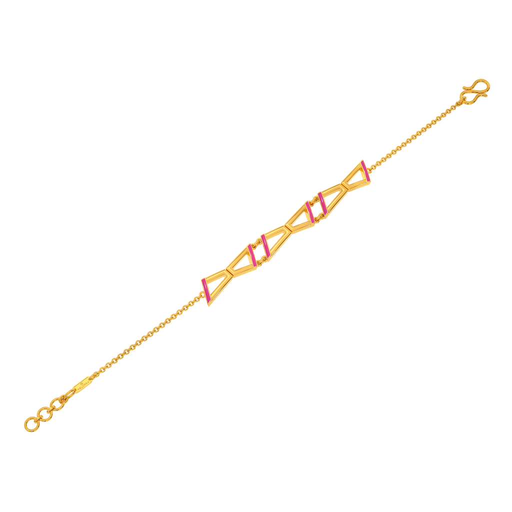 Pink Domination Gold Bracelets