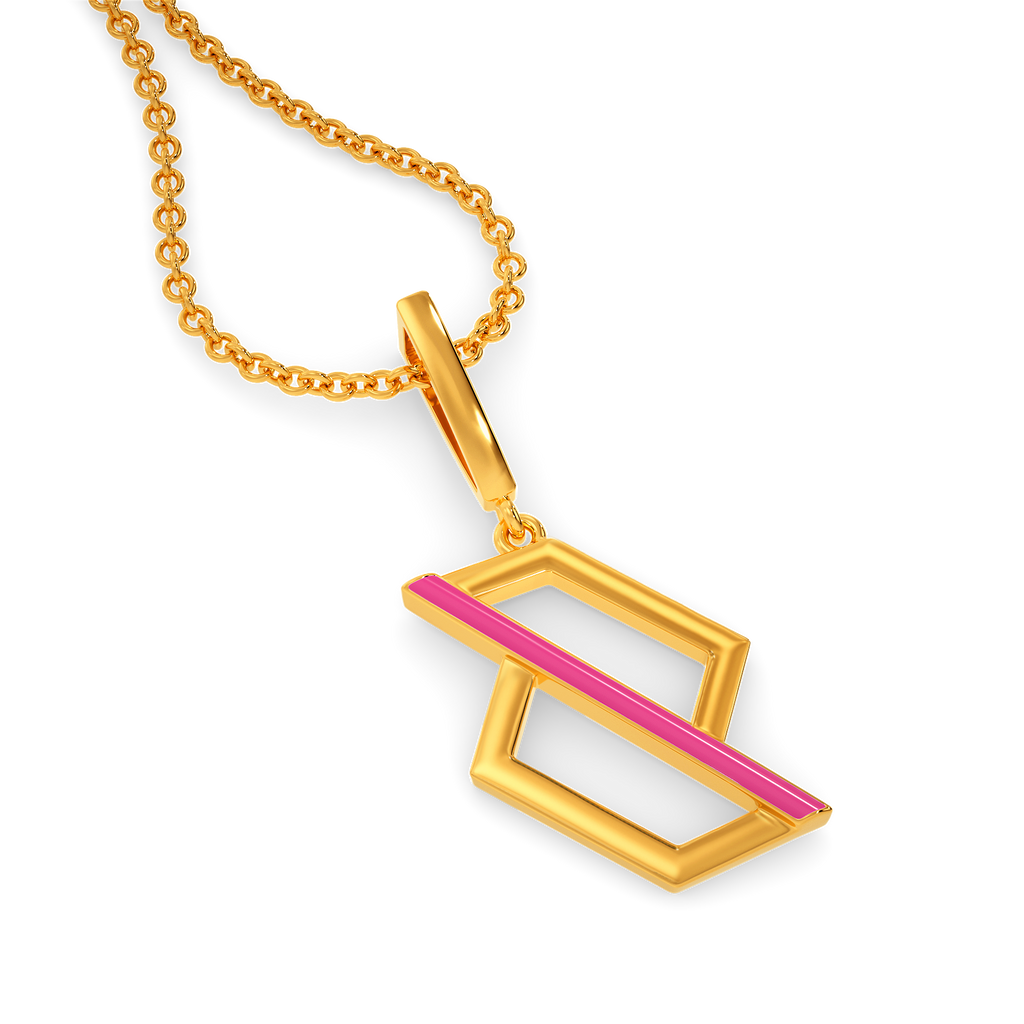 Pink Domination Gold Pendants
