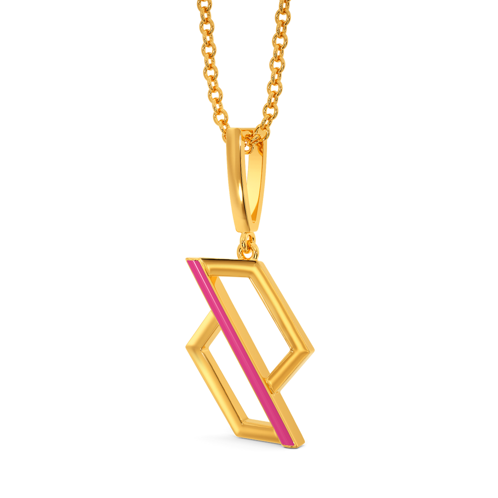 Pink Domination Gold Pendants