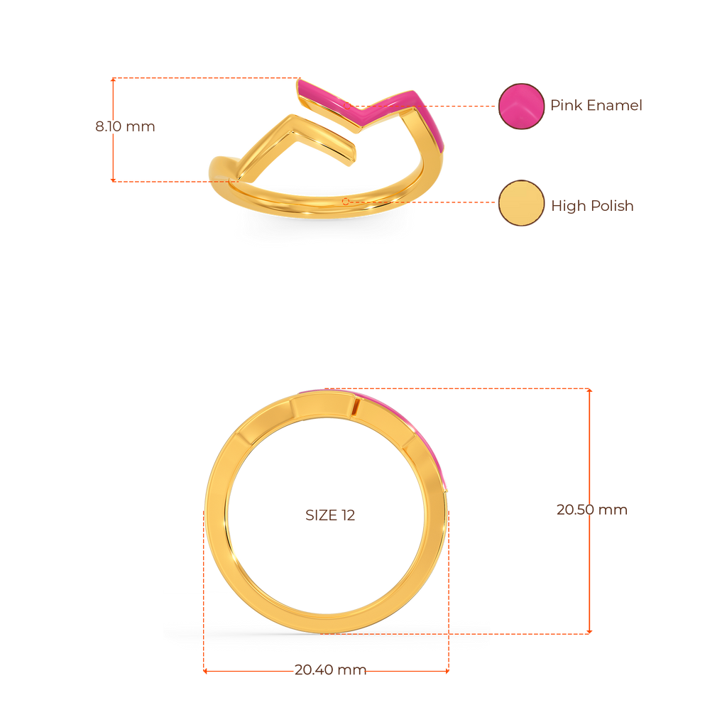 Pink Romance Gold Rings image