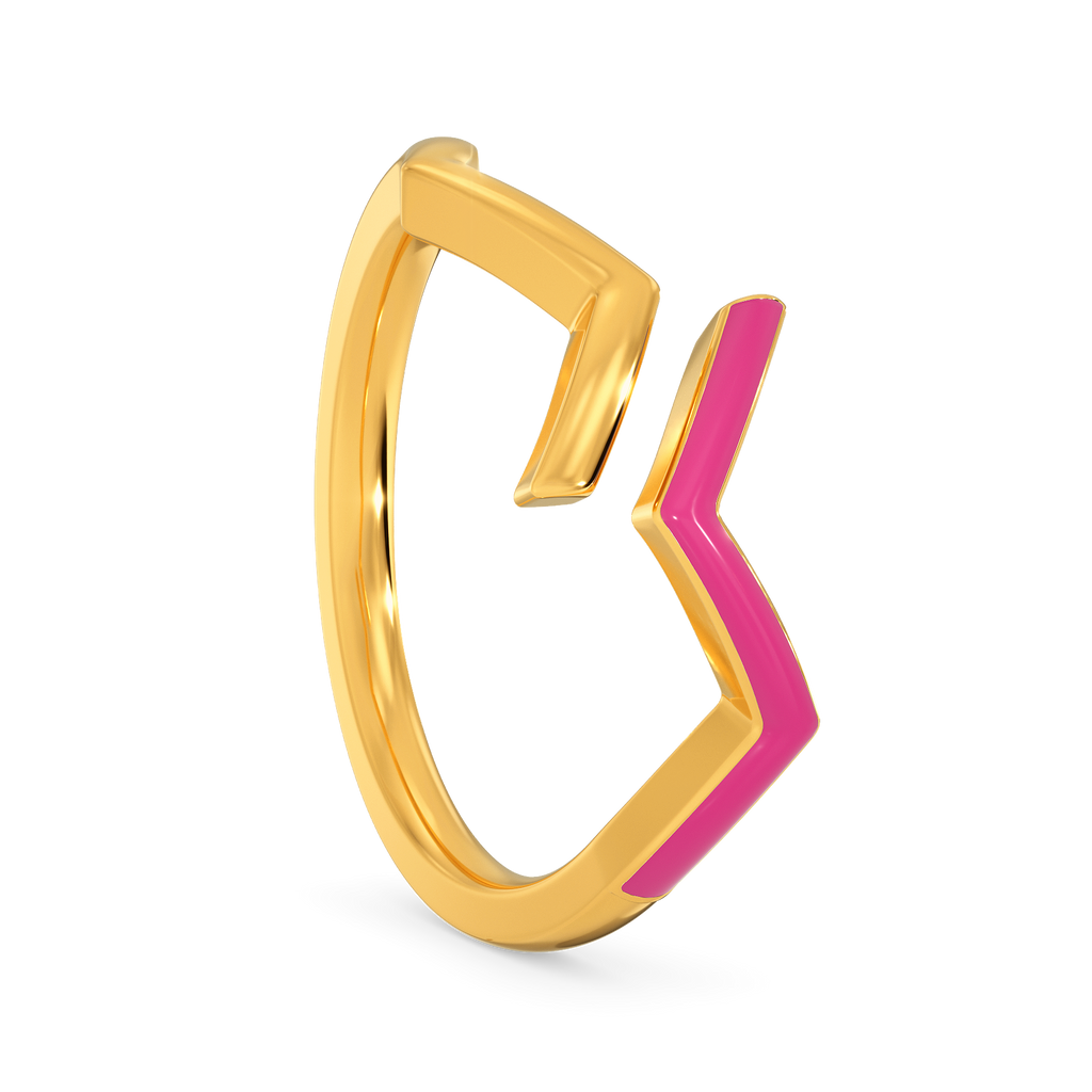 Pink Romance Gold Rings image