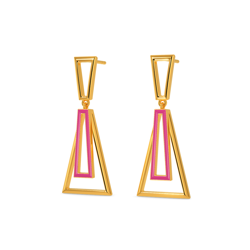 Touch Of Blush Gold Earrings