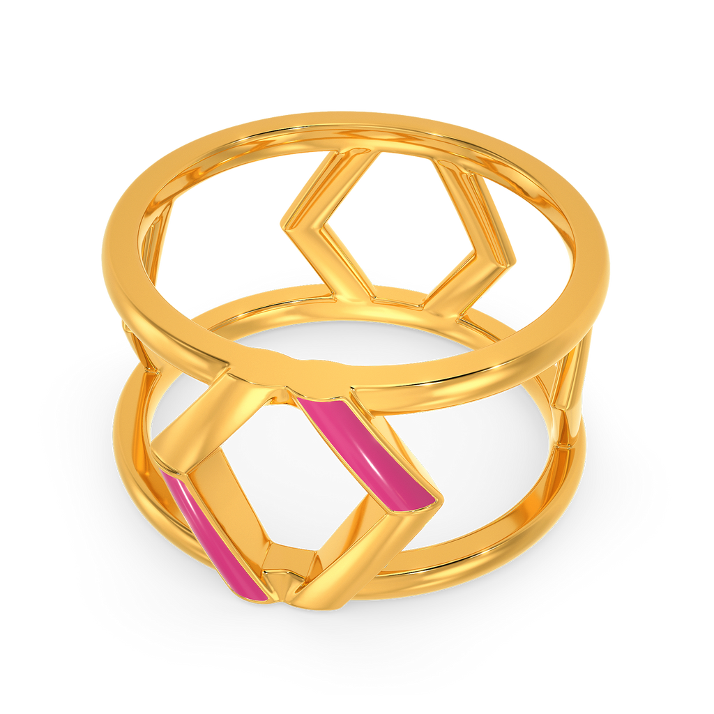 Touch Of Blush Gold Rings alternate view 2