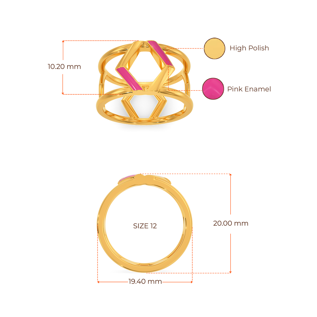Touch Of Blush Gold Rings image