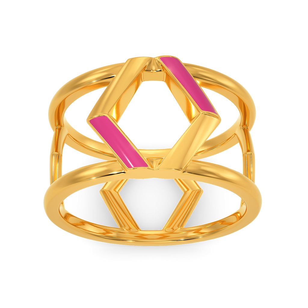 Touch Of Blush Gold Rings alternate view 3