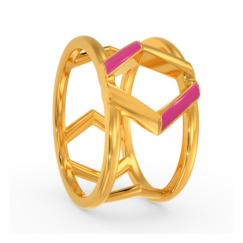 Touch Of Blush Gold Rings image