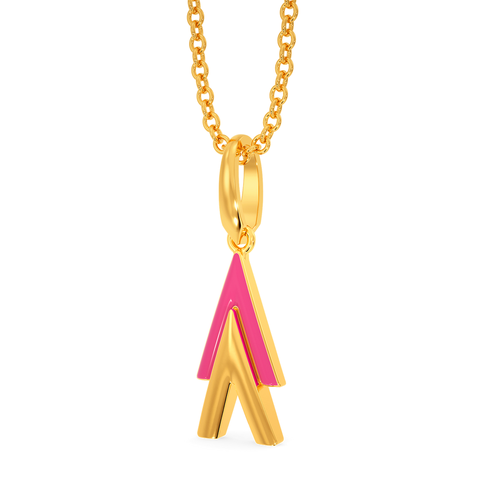 Pink Attitude Gold Pendants