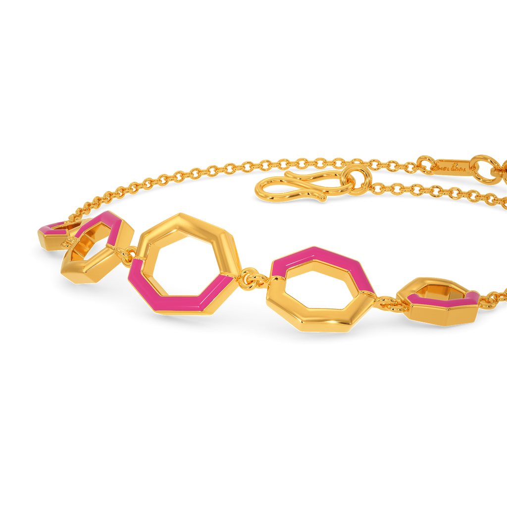 Pink Dynamics Gold Bracelets