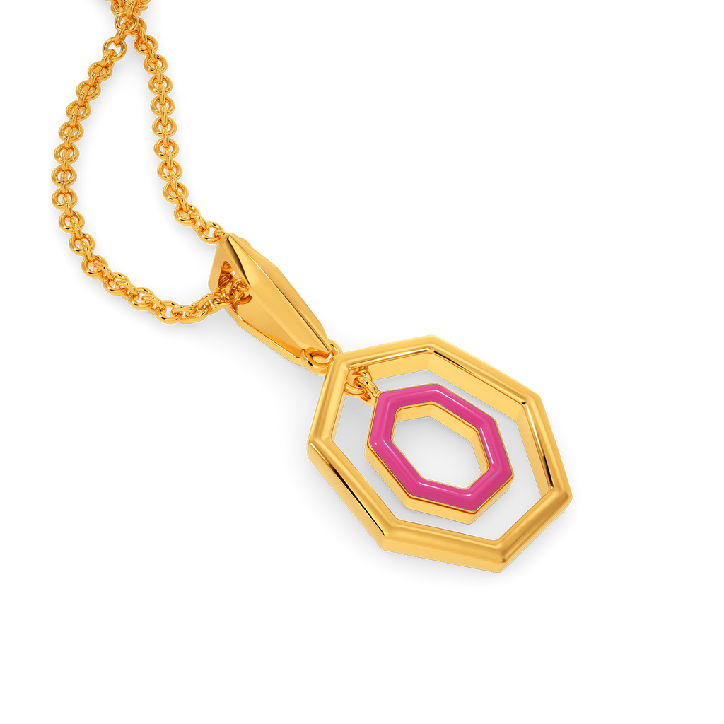 Pink Dynamics Gold Pendants