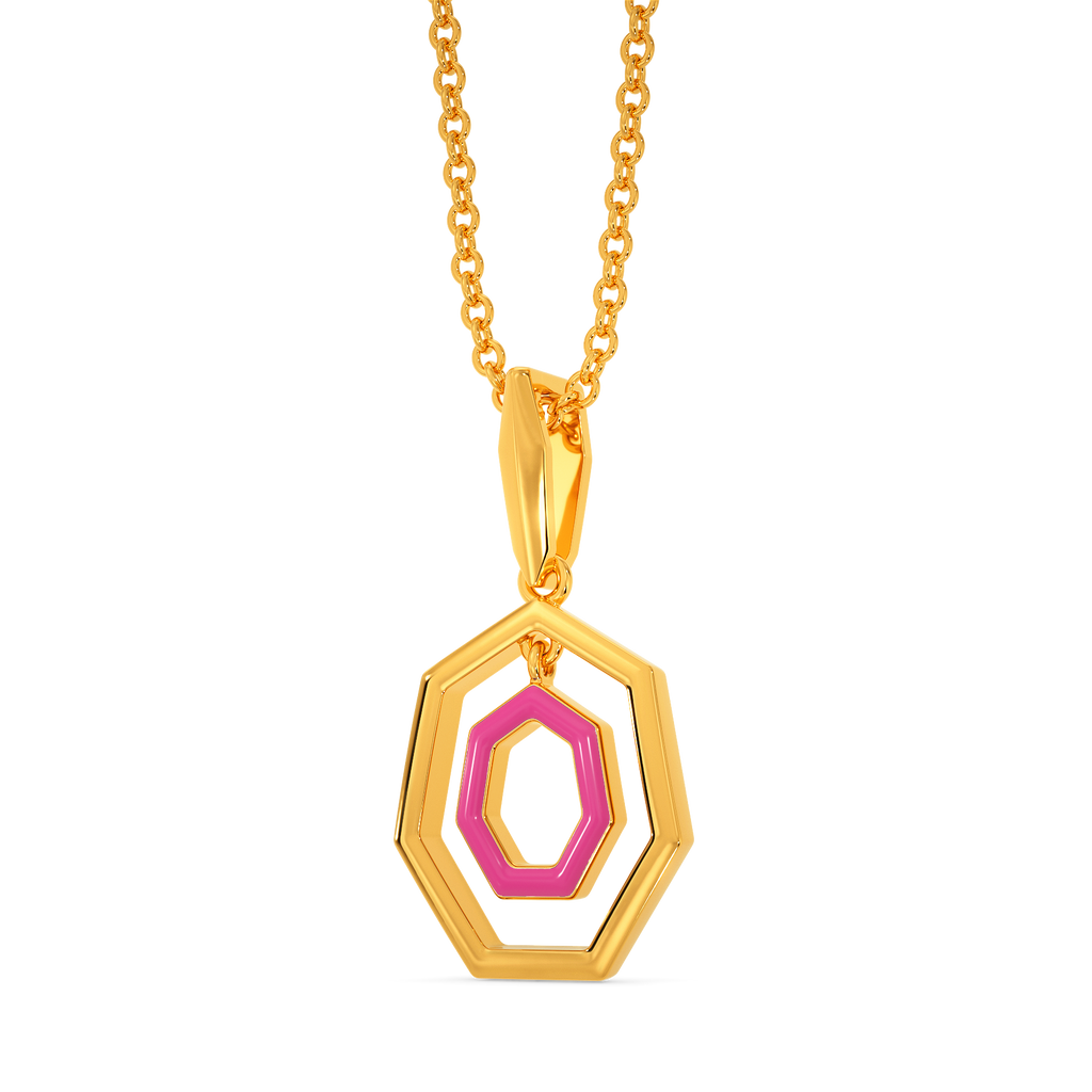 Pink Dynamics Gold Pendants
