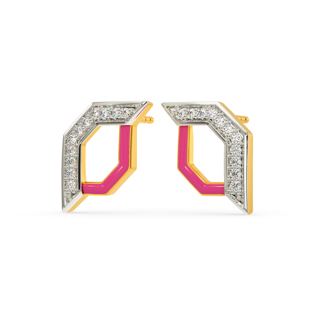 Pink Bloom Diamond Earrings