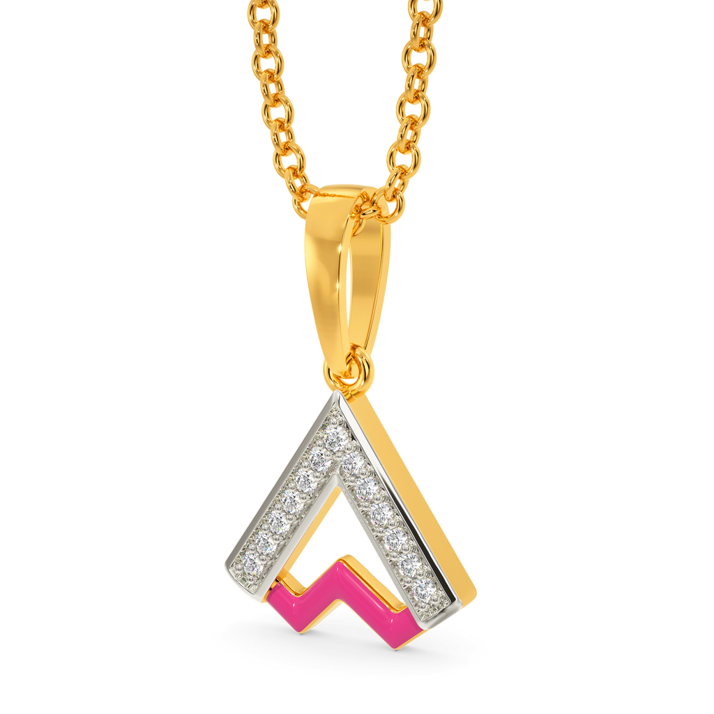 On The PInk Side Diamond Pendants