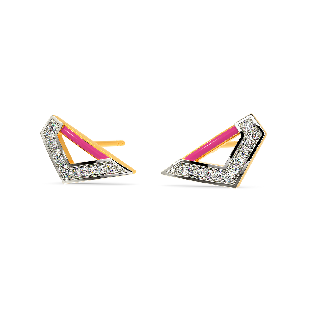 Pink Raptors Diamond Earrings