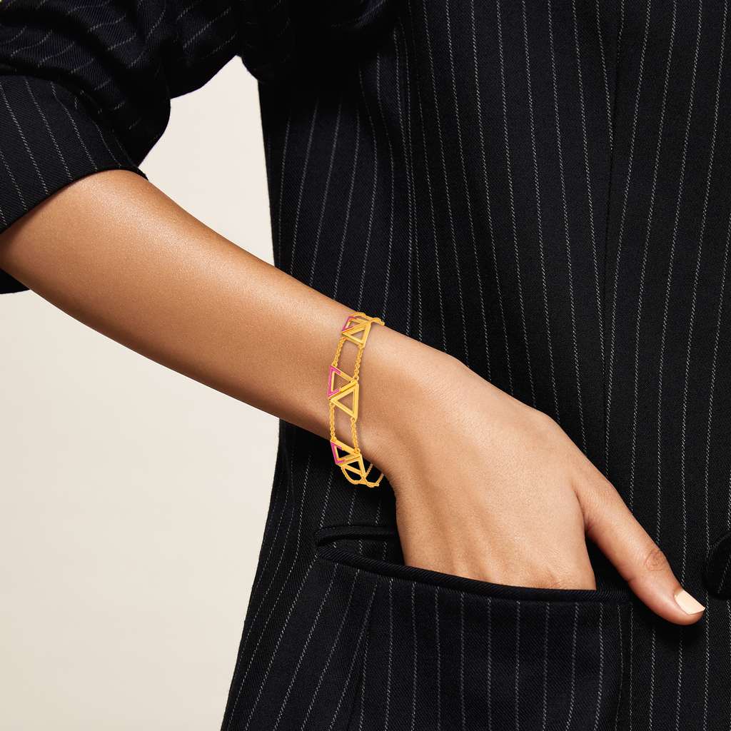 Pink Perfection Gold Bracelets