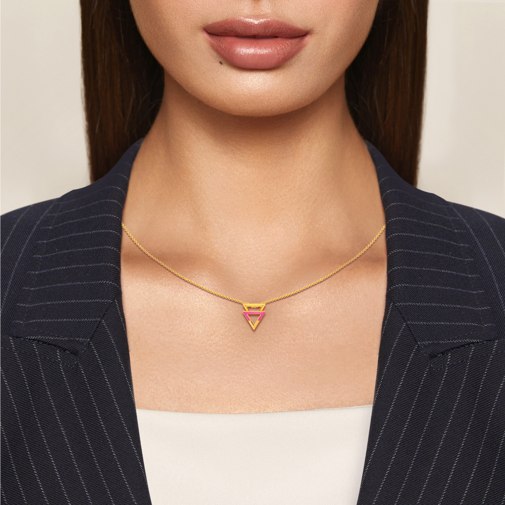 Pink Perfection Gold Pendants