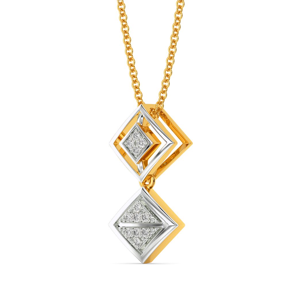 Strap Staple Diamond Pendants