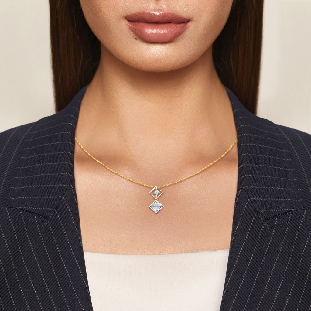Strap Staple Diamond Pendants